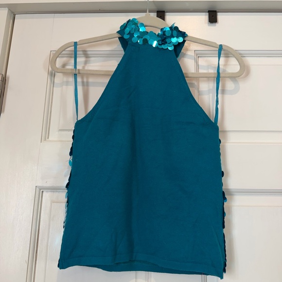 Fresh Turquoise Sequin Top - Picture 3 of 4
